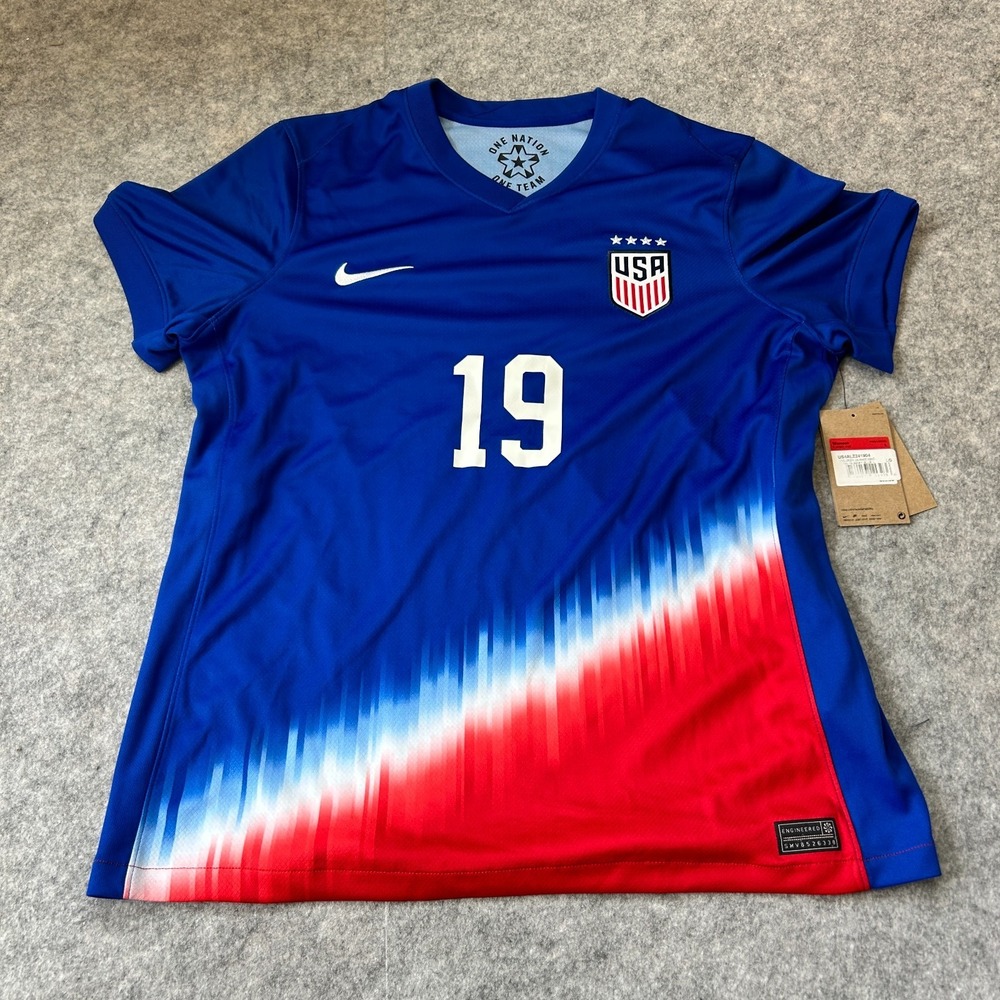 Nike USWNT Crystal Dunn #19 Away Jersey Blue USA Soccer Dri-FIT Women's Large - Picture 2 of 10